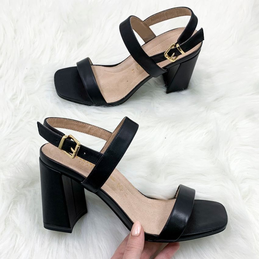 Tamaris fekete női magassarkú