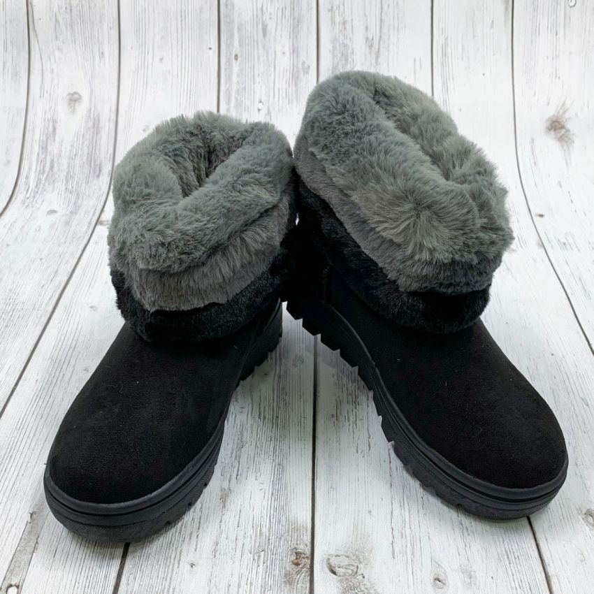 Skechers Street Cleats 2 - Naturally Luxe fekete gyerek csizma