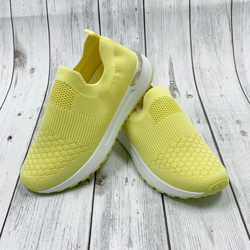 Borgo Yesmile SL27 sárga női bebújós cipő