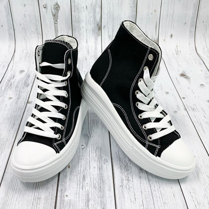 Bosido Platform Sport fekete női cipő