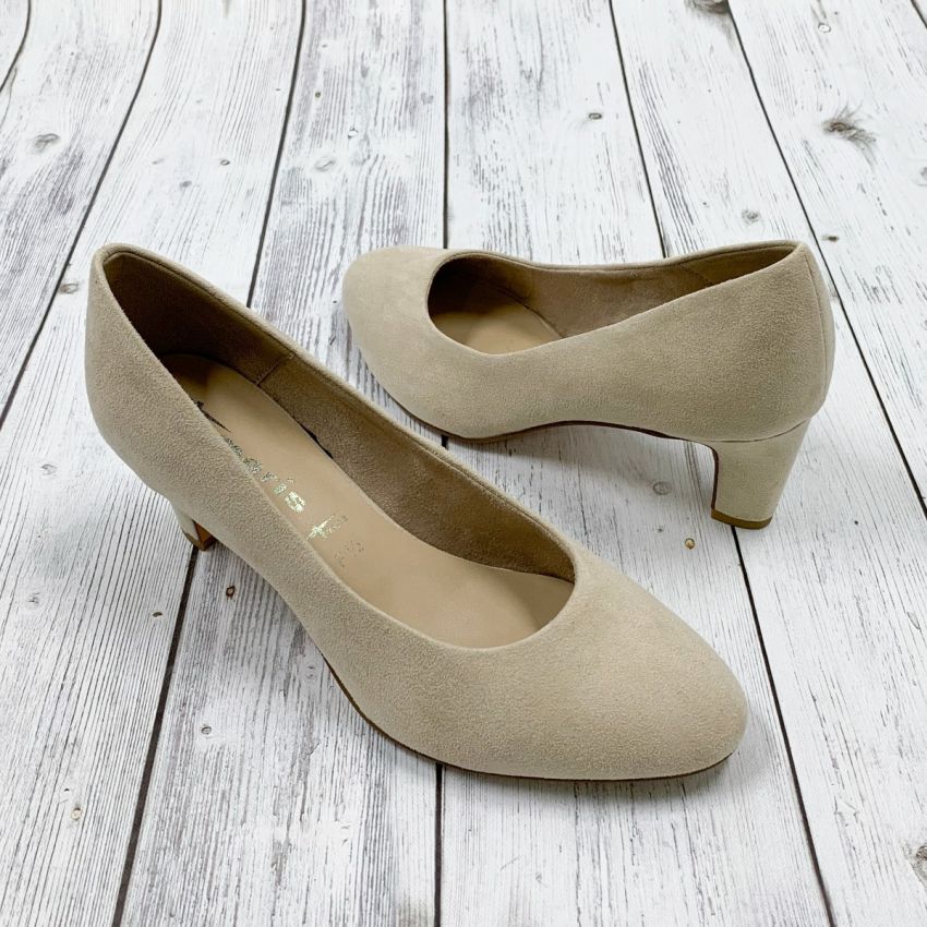 Tamaris bézs női magassarkú