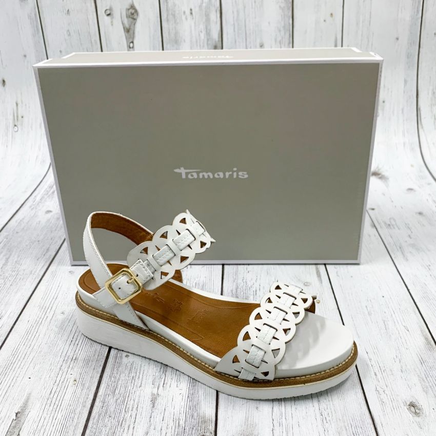 Tamaris fehér női szandál