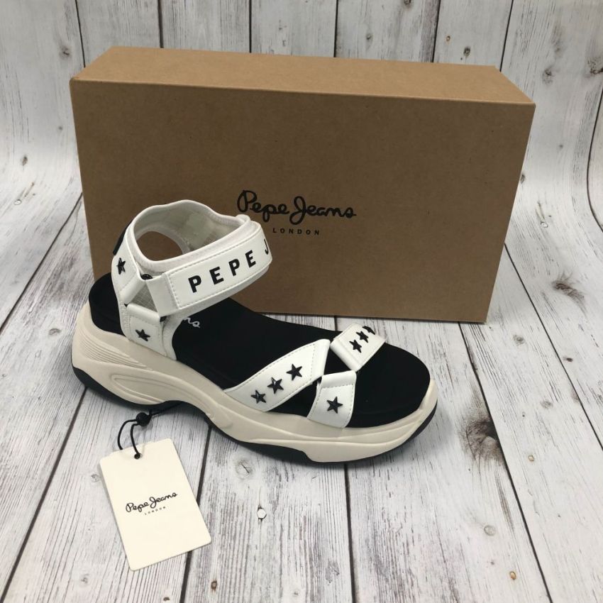 Pepe Jeans Grub Star fehér női szandál
