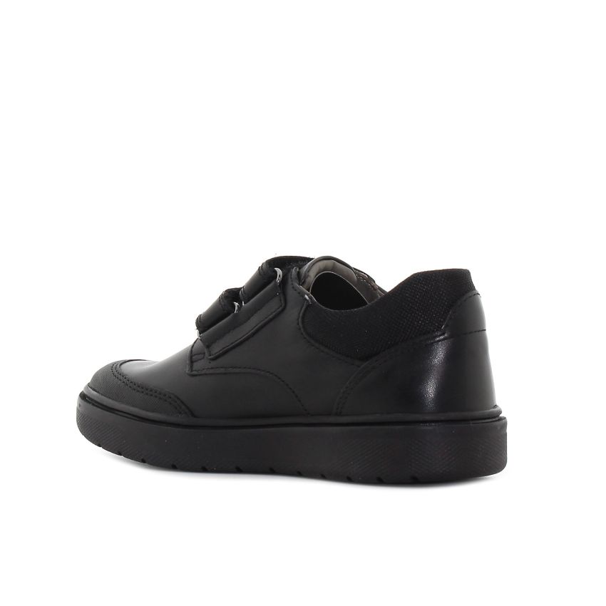 Geox J Riddock B fekete bőr cipő