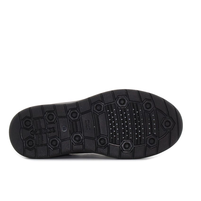 Geox J Riddock B fekete bőr cipő