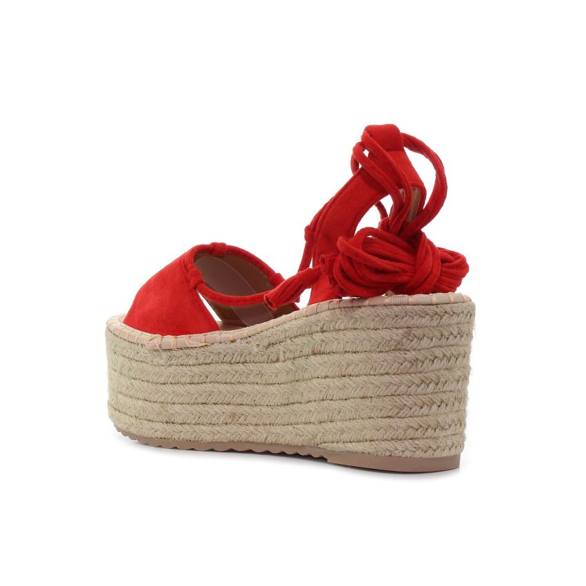 Seastar Luna platformos piros női szandál