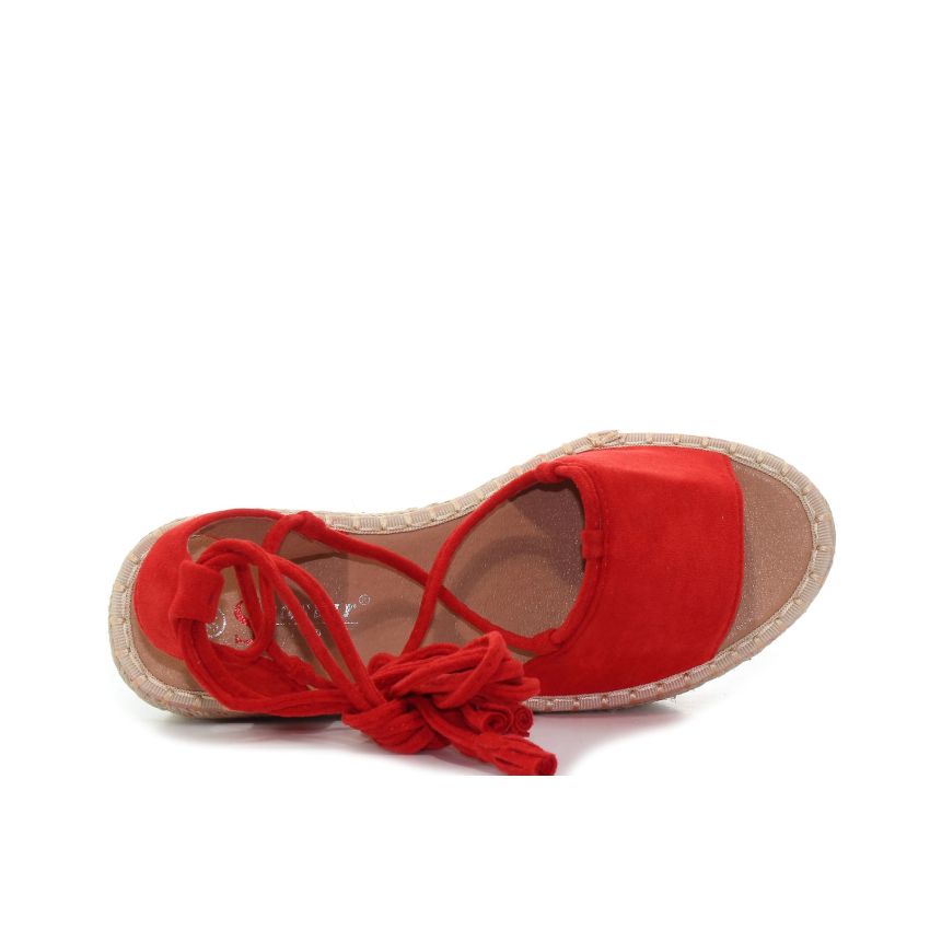 Seastar Luna platformos piros női szandál