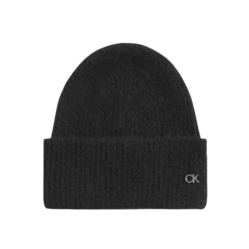 Calvin Klein Lux Wool fekete gyapjú sapka