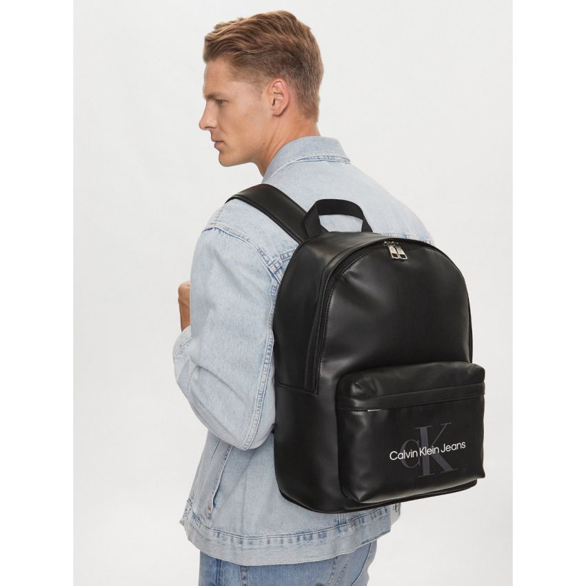Calvin Klein Monogram Soft Campus fekete hátizsák