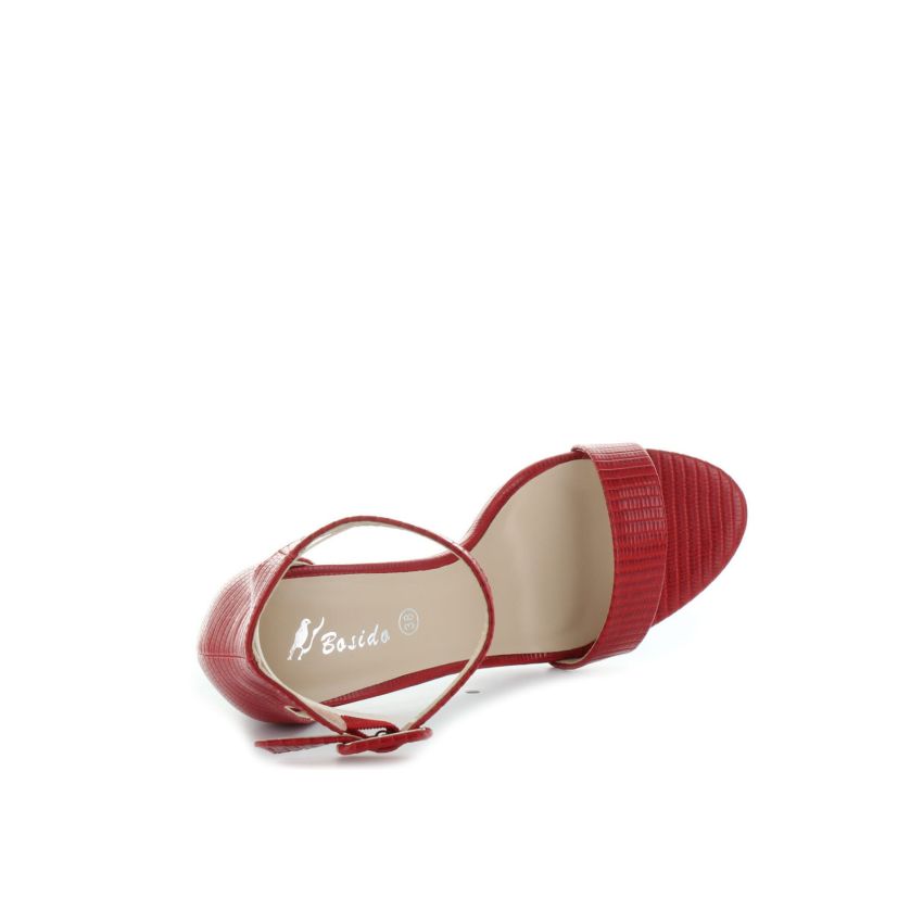 Bosido piros női magassarkú cipő