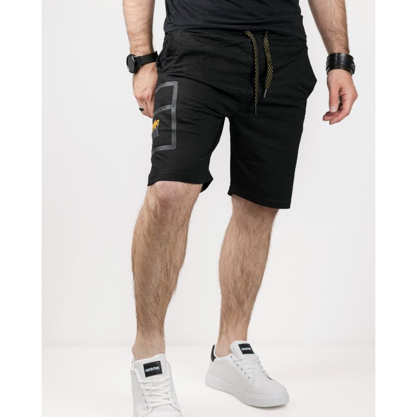 Grace Brooklyn fekete-sárga férfi rövidnadrág