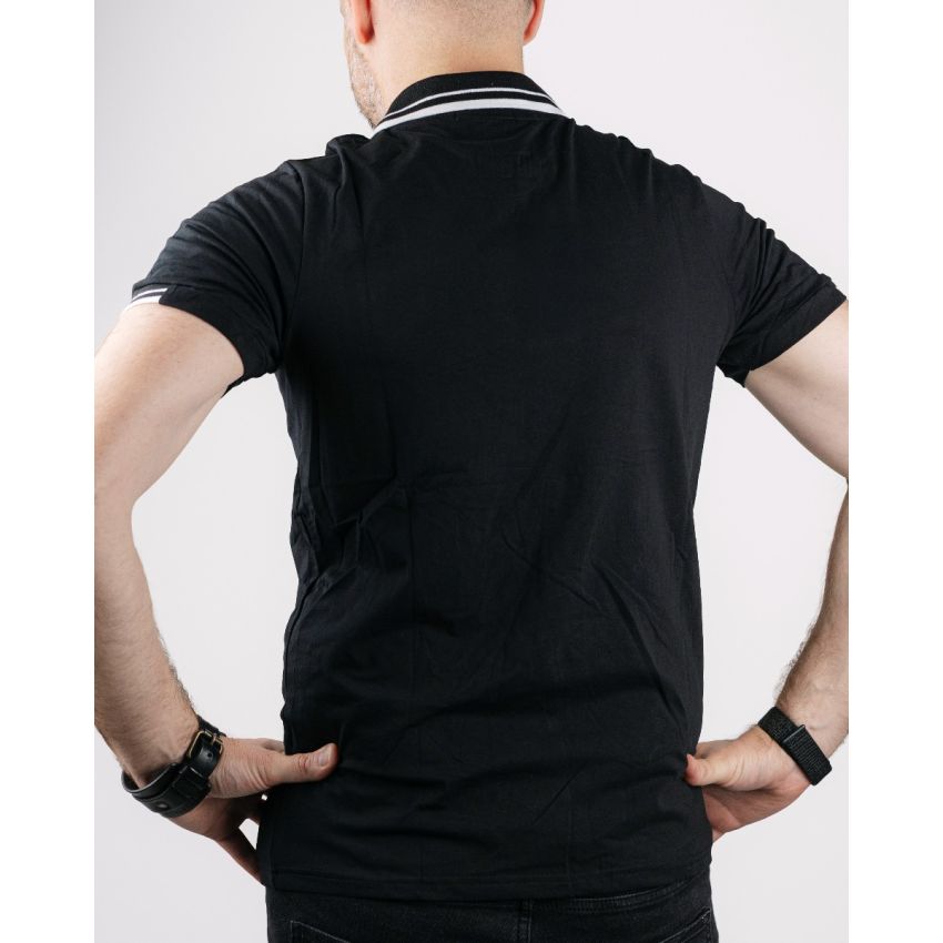 Grace Simple fekete galléros rövid ujjú