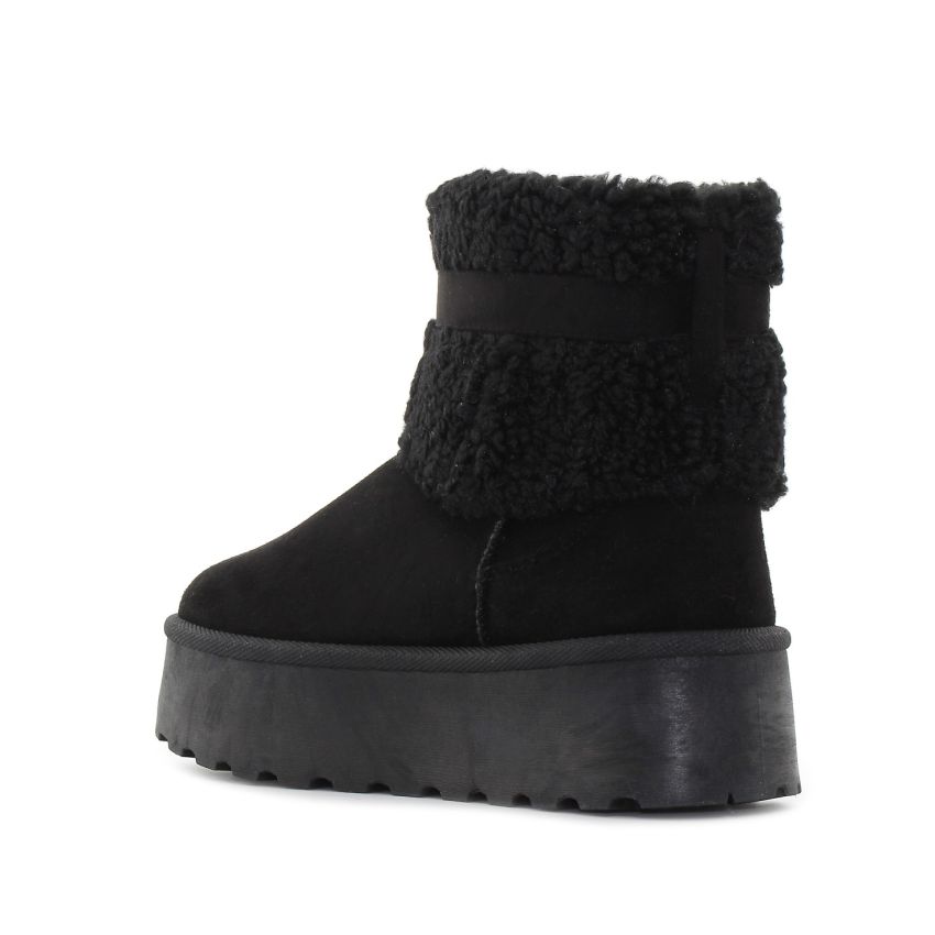 Monogrant - Mia fekete bélelt női bokacsizma