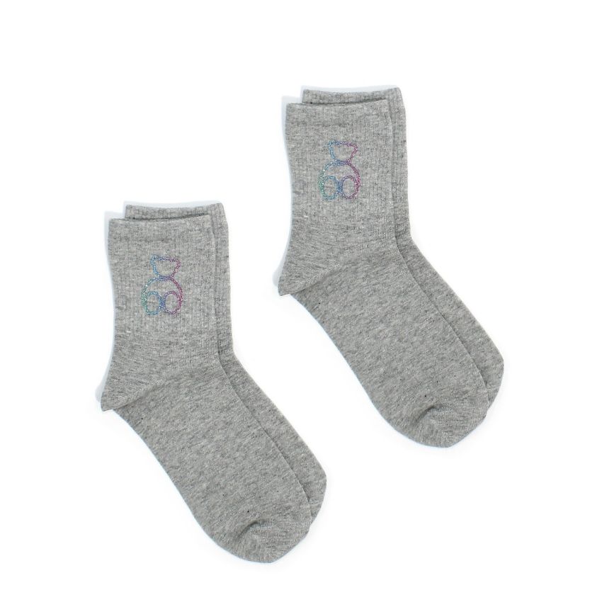 Borgo 2db Prémium szürke női zokni szett