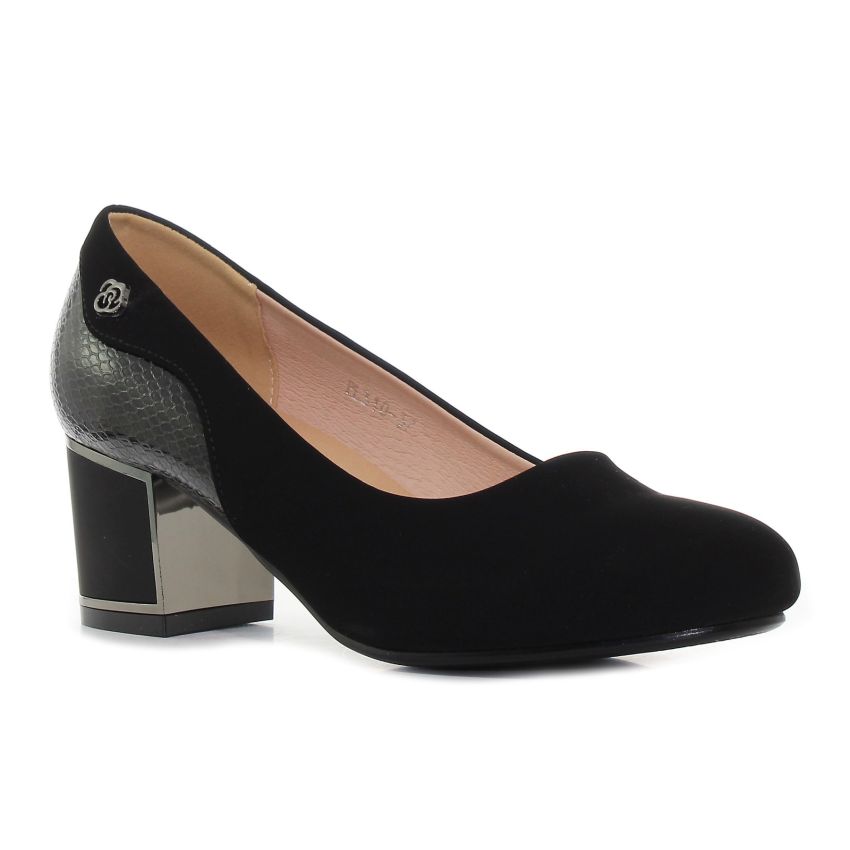 Bosido Roza fekete női magassarkú