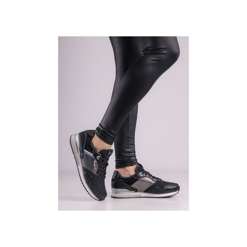 Pepe Jeans - London Shine fekete női cipő