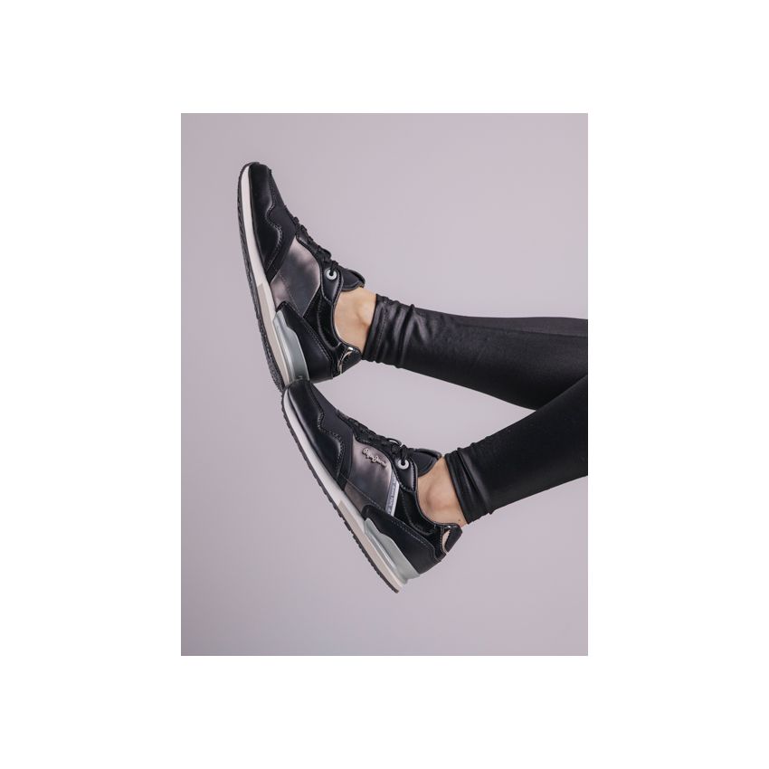 Pepe Jeans - London Shine fekete női cipő