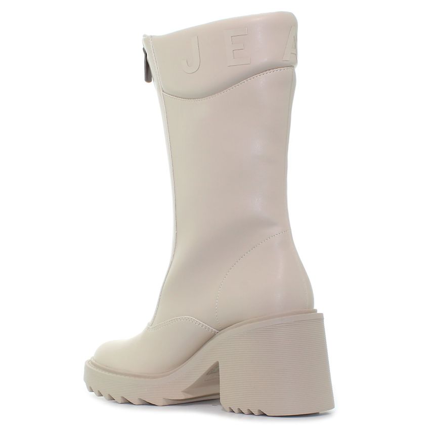 Pepe Jeans Boss Zip bézs női csizma