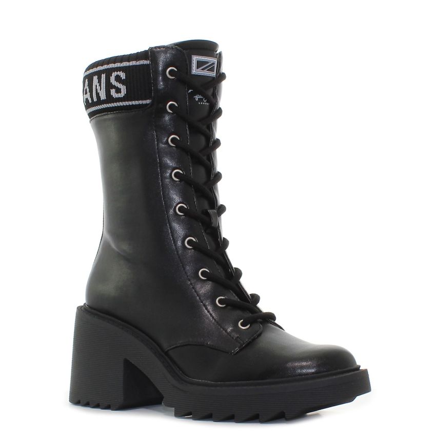 Pepe Jeans Boss Logo fekete női bakancs