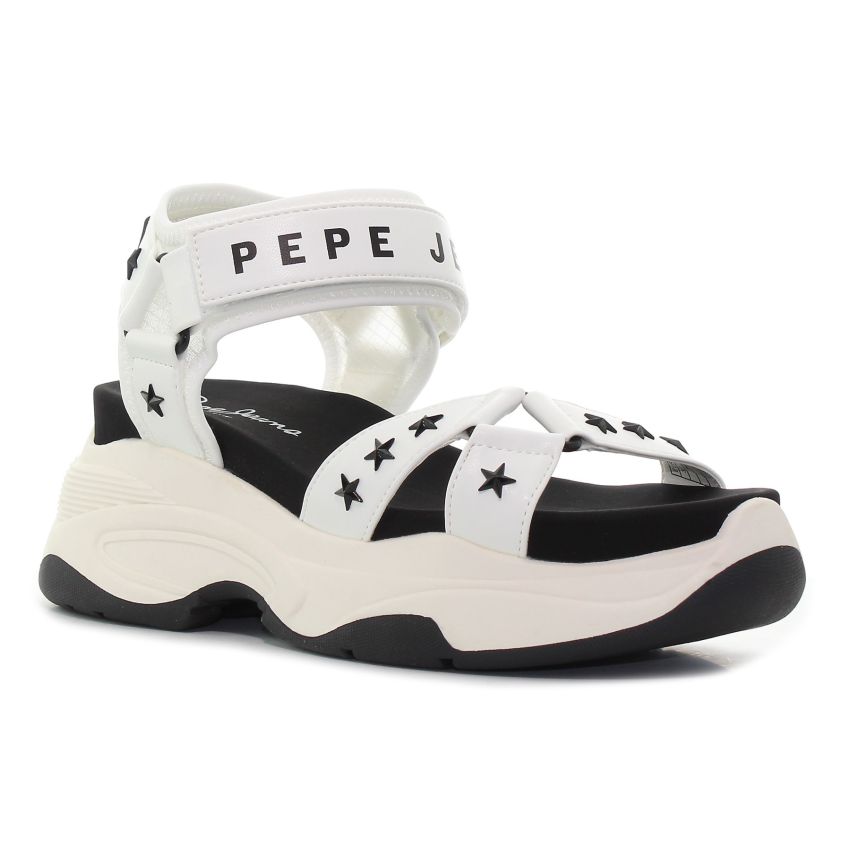 Pepe Jeans Grub Star fehér női szandál