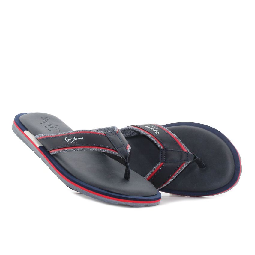 Pepe Jeans - Barrel Brand sötétkék férfi papucs