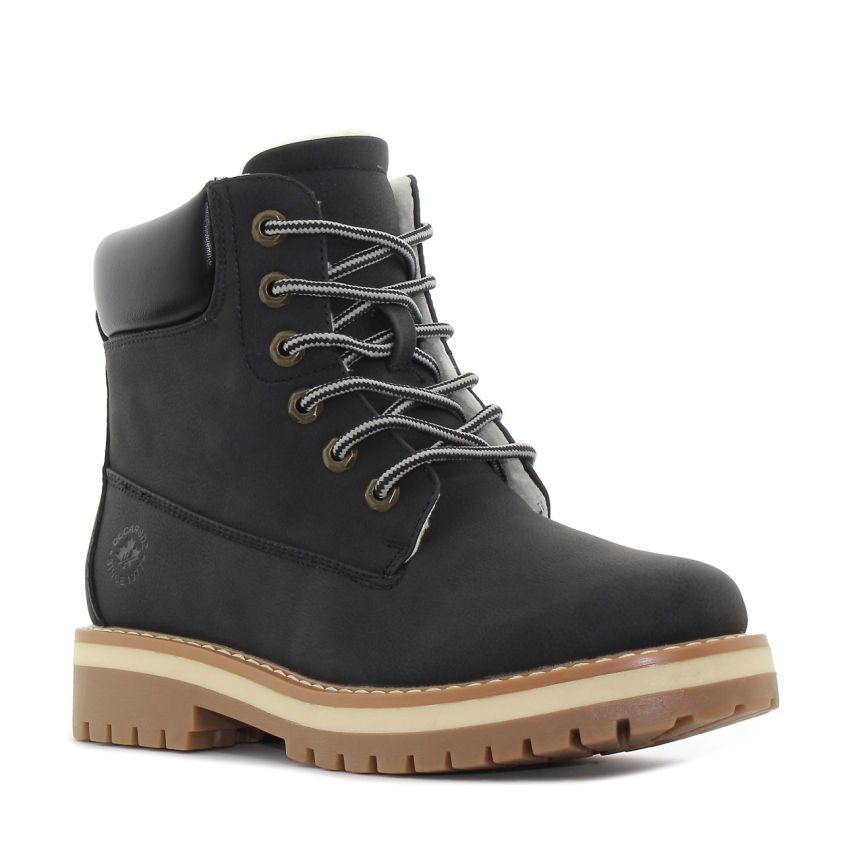 Monogrant - Boot bélelt fekete női bakancs