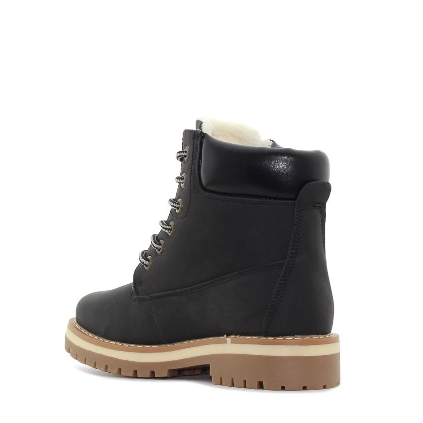 Monogrant - Boot bélelt fekete női bakancs