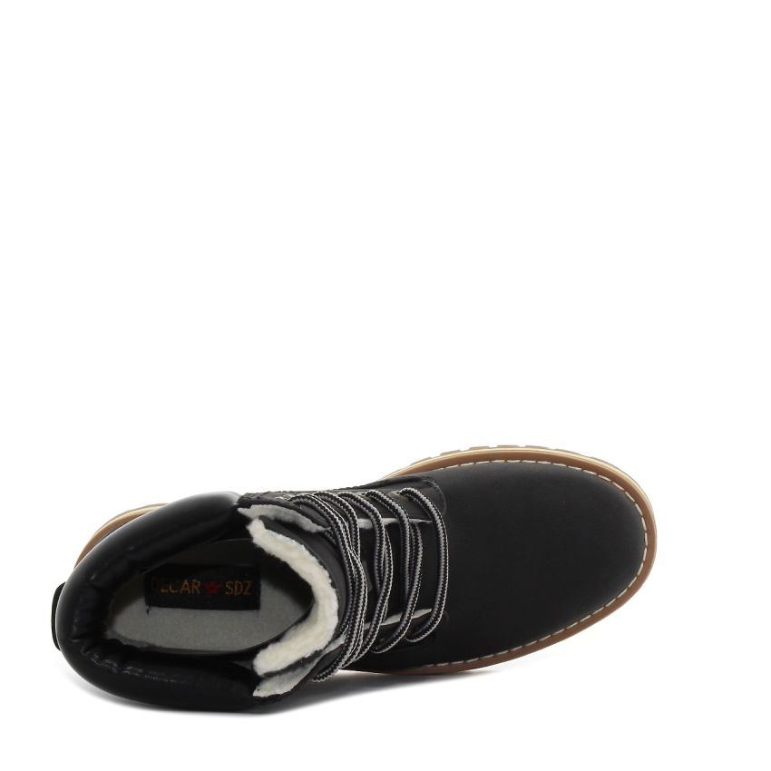 Monogrant - Boot bélelt fekete női bakancs