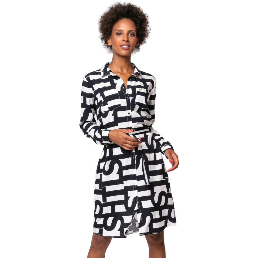 Heavy Tools ViVION22 fekete-fehér női ruha