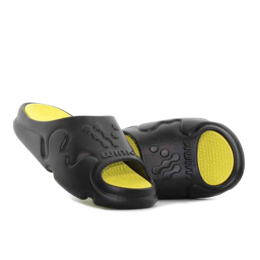 Wink - Calyx fekete-sárga női papucs