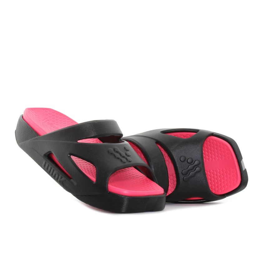 Wink - Calx fekete-pink női papucs