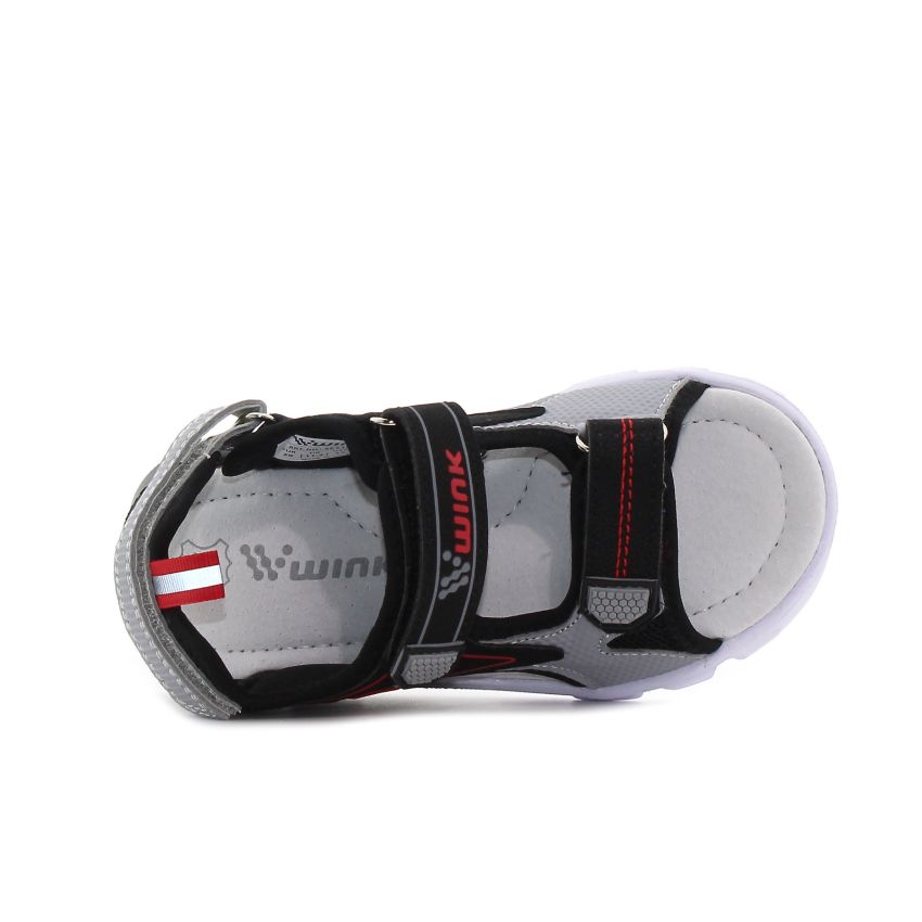 Wink - Zzap villogó fekete baba szandál