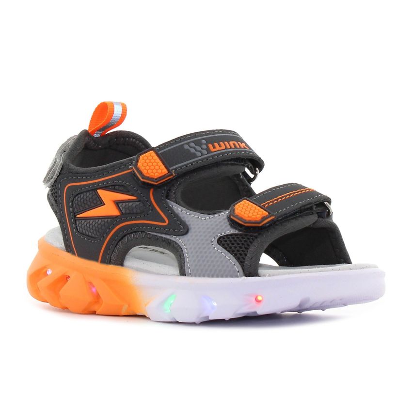 Wink - Zzap villogó sötétszürke gyerek szandál