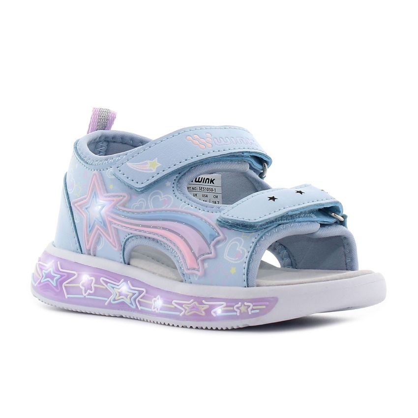 Wink - Regina Stl villogó kék baba szandál