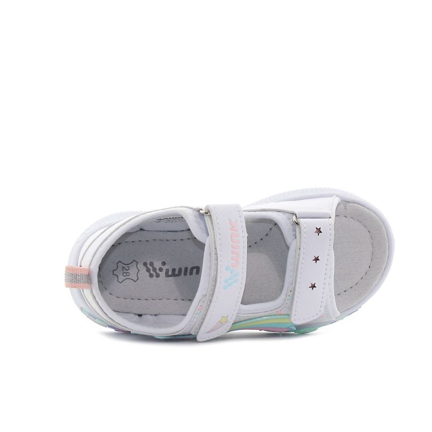 Wink - Regina Stl villogó fehér baba szandál