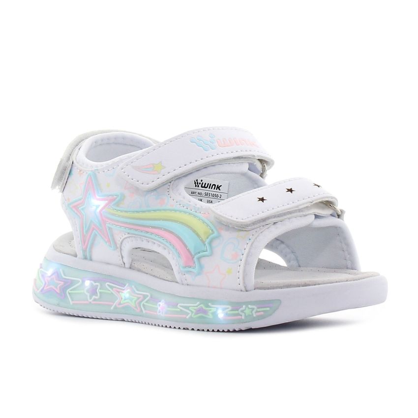 Wink - Regina Stl villogó fehér gyerek szandál