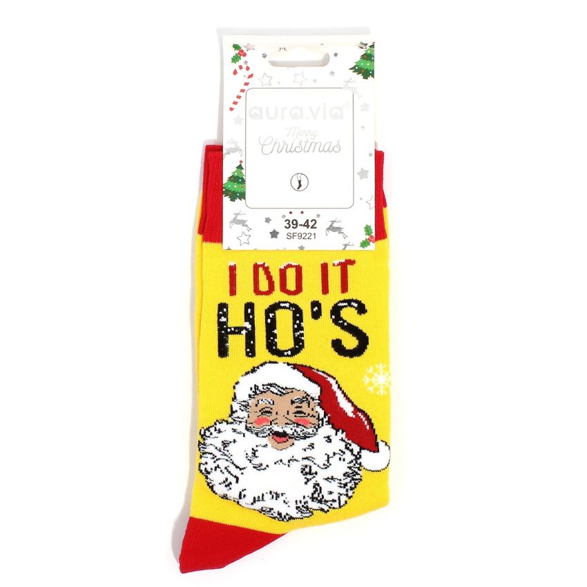 Borgo sárga karácsonyi zokni szett (2 pár)