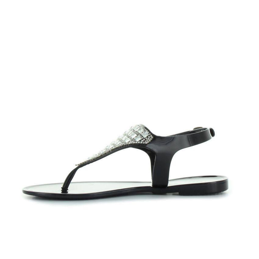 Wink strasszos fekete gyerek szandál