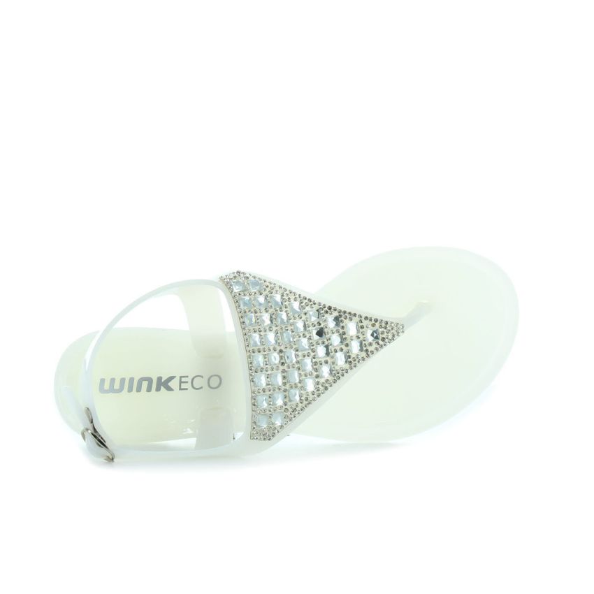 Wink strasszos fehér gyerek szandál