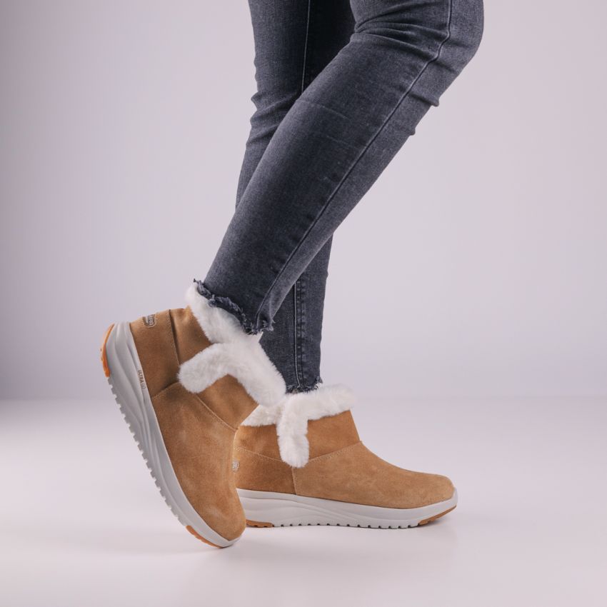 Skechers On The Go Stellar - Cozy Step vízlepergető barna női bokacsizma