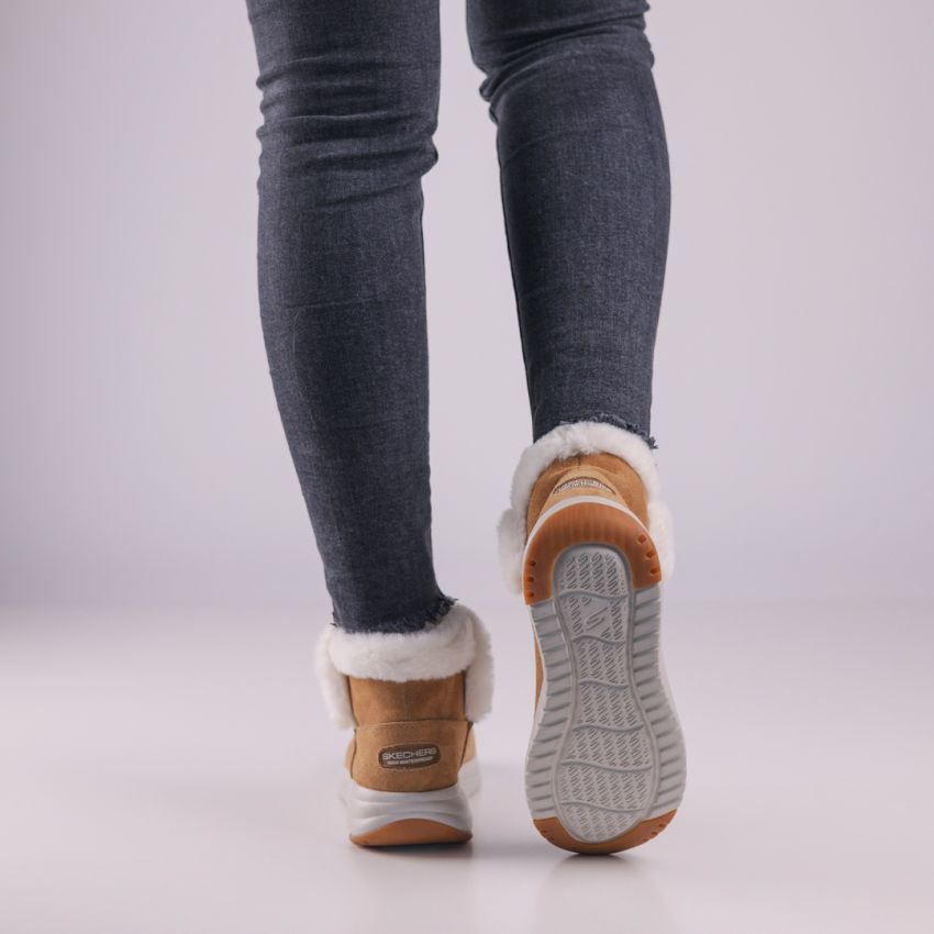 Skechers On The Go Stellar - Cozy Step vízlepergető barna női bokacsizma