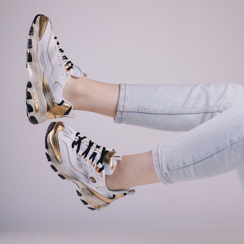 Skechers D'Lites - Vintage Vision arany női cipő