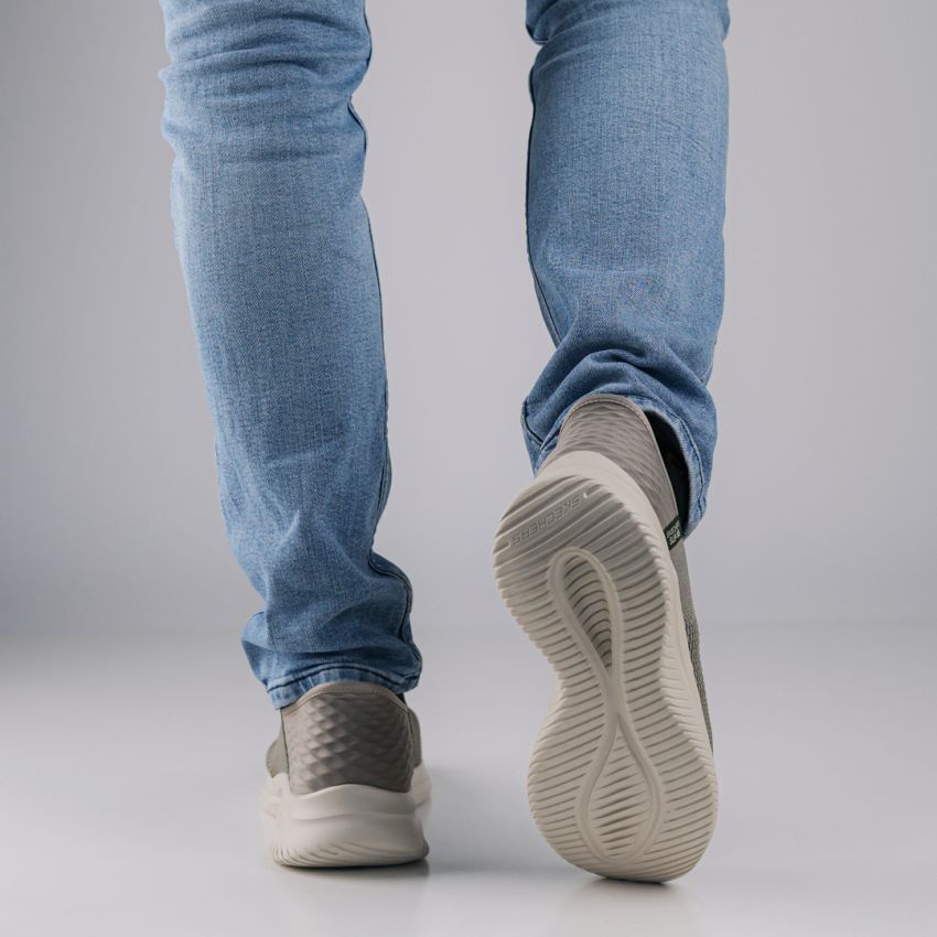Skechers Slip-Ins - Ultra Flex 3.0 - Viewpont bézs férfi bebújós cipő