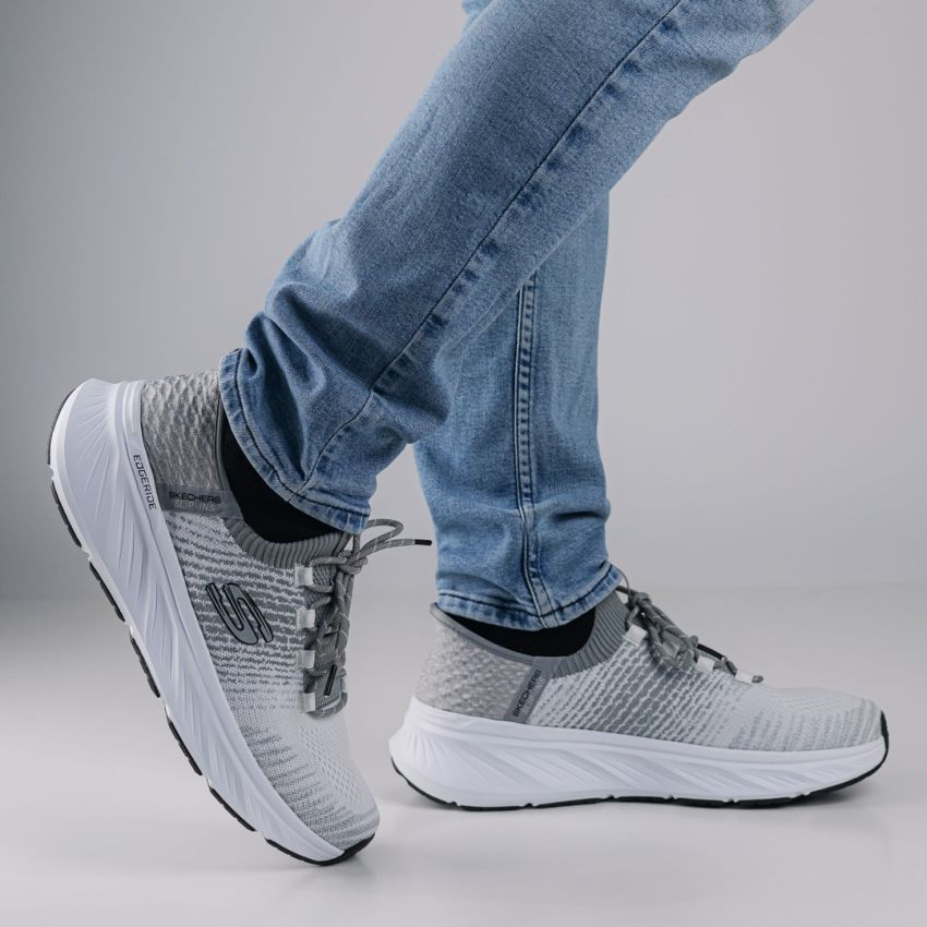Skechers Slip-Ins - Edgeride - Raygo szürke férfi bebújós cipő