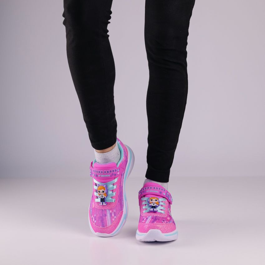 Skechers Snuggle Sneaks - Skech Squad rózsaszín baba cipő