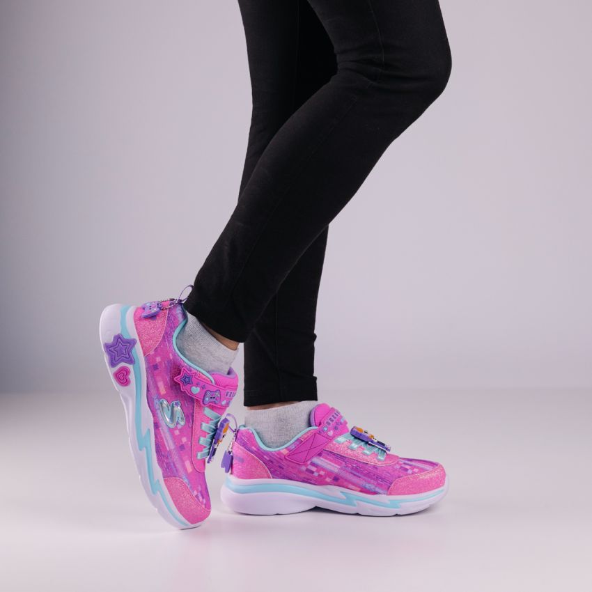 Skechers Snuggle Sneaks - Skech Squad rózsaszín baba cipő
