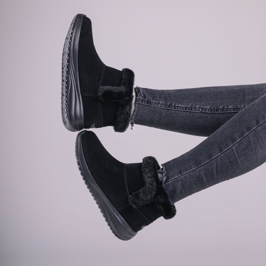 Skechers On The Go Stellar - Cozy Step vízlepergető fekete női bokacsizma