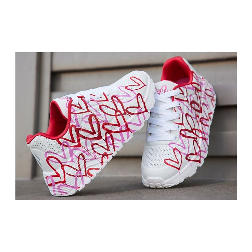 Skechers Uno - Spread The Love fehér női cipő