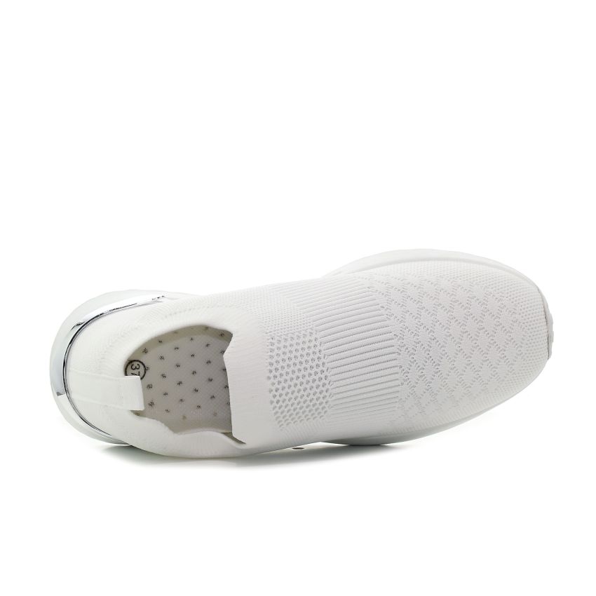 Borgo Yesmile SL27 fehér női bebújós cipő