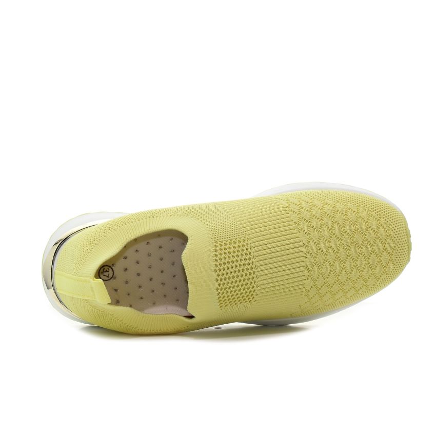 Borgo Yesmile SL27 sárga női bebújós cipő